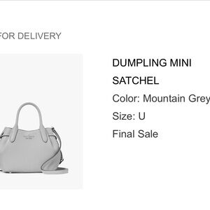 Kate Spade Dumpling Mini Satchel in Mountain Grey